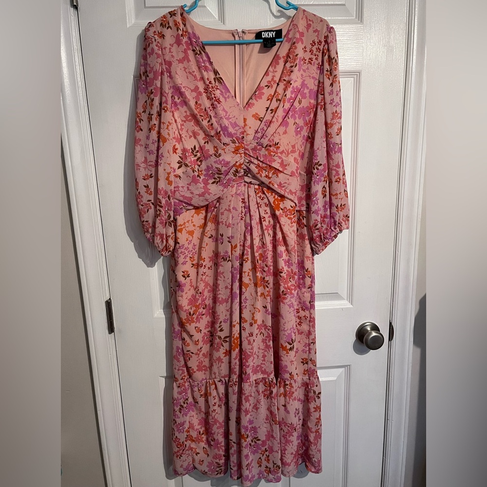 DKNY Pink Floral Women's Dress